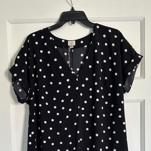Target Black and White Polka Dot Tunic (L)